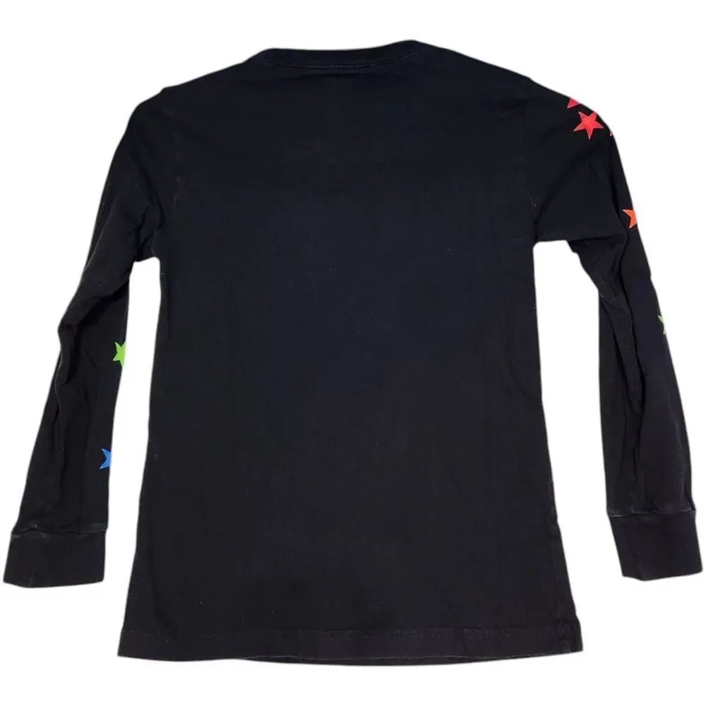 All Star Converse Youth Size Large Long Sleeve Iconic Logo Shirt Crew Neck Black